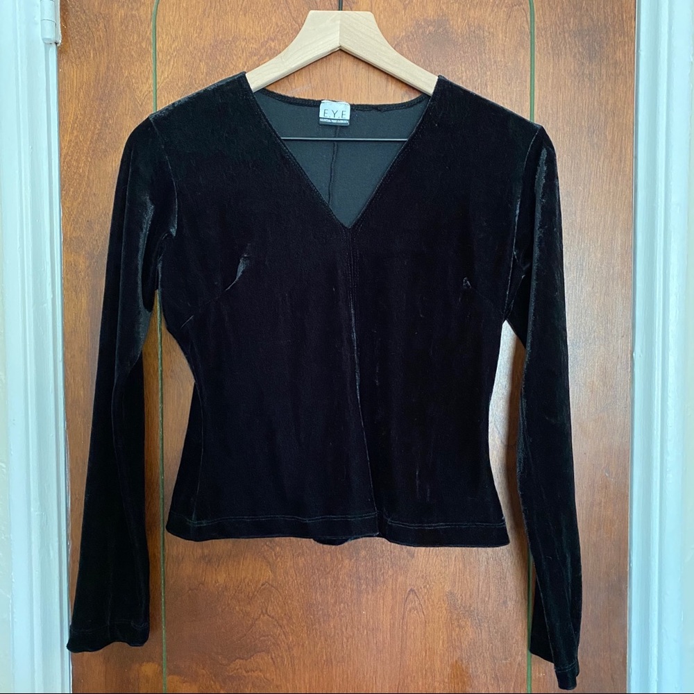 Vintage Black Velvet Shirt